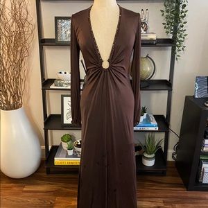 BCBG Deep V Gown